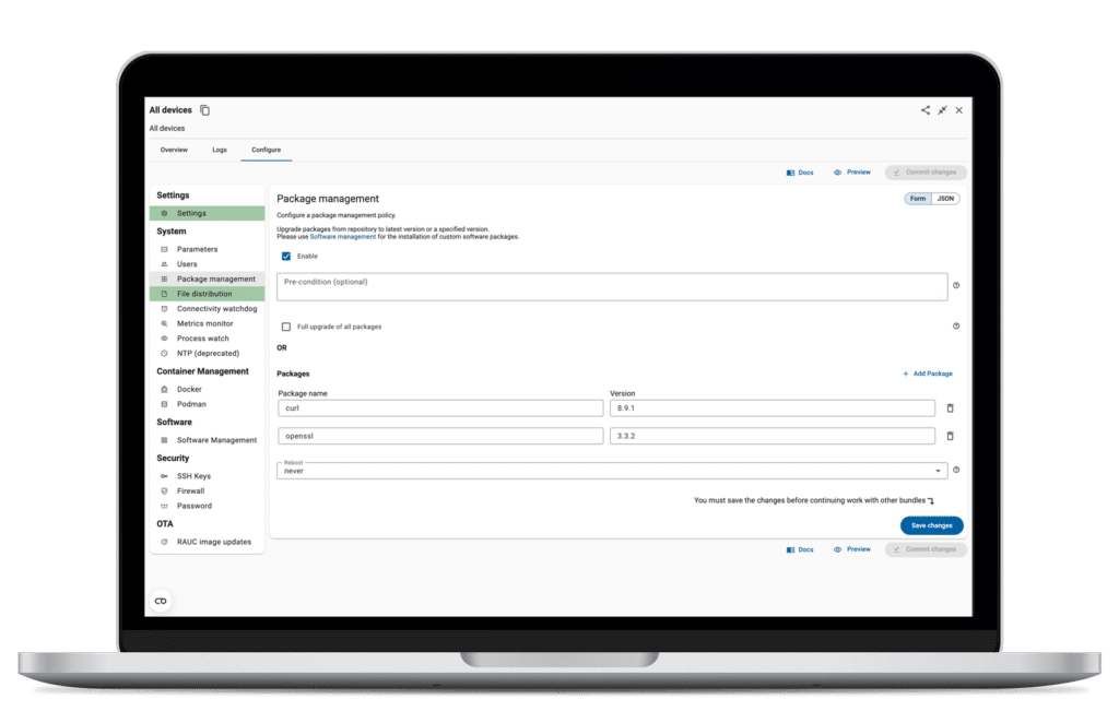 Package Management OTA